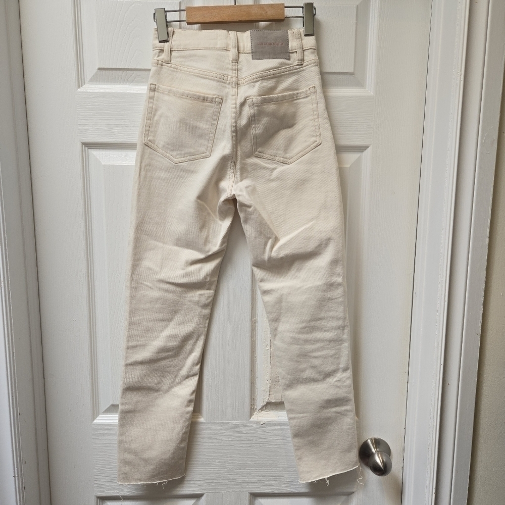 Outland Denim Lucy Relaxed Skinny High Rise Jean Ecru - Picture 4 of 10